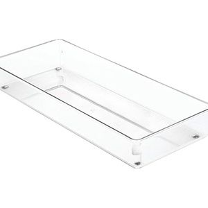 NWT Design Linus Plastic Kitchen Drawer Organizer 6" x 15" × 2" - Clear
